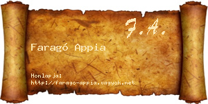 Faragó Appia névjegykártya
